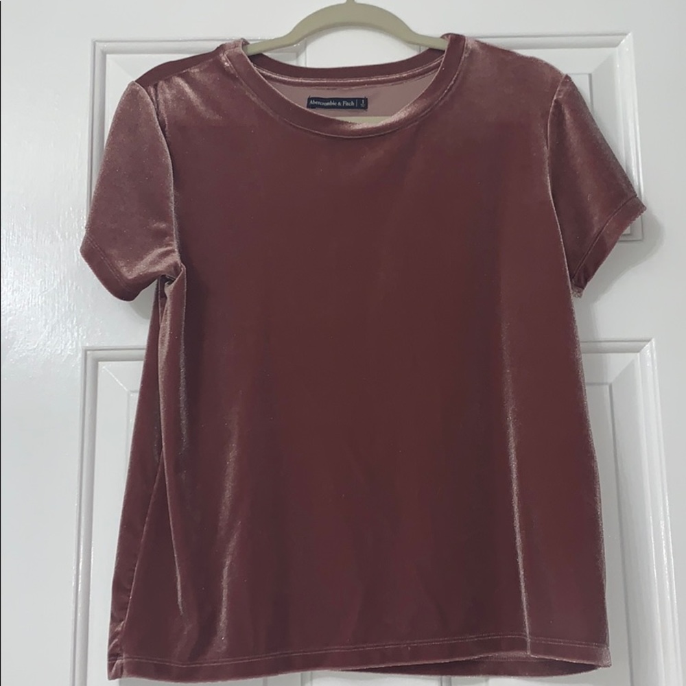 Abercrombie & Fitch velvet red shirt